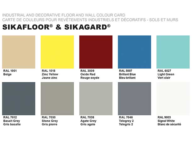 SikaFloor Chart